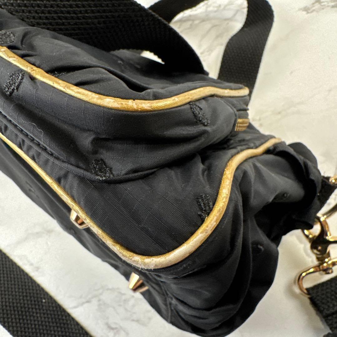 LeSportsac×MANOUSH ナイロン刺繍 ショルダー ボストンバッグ