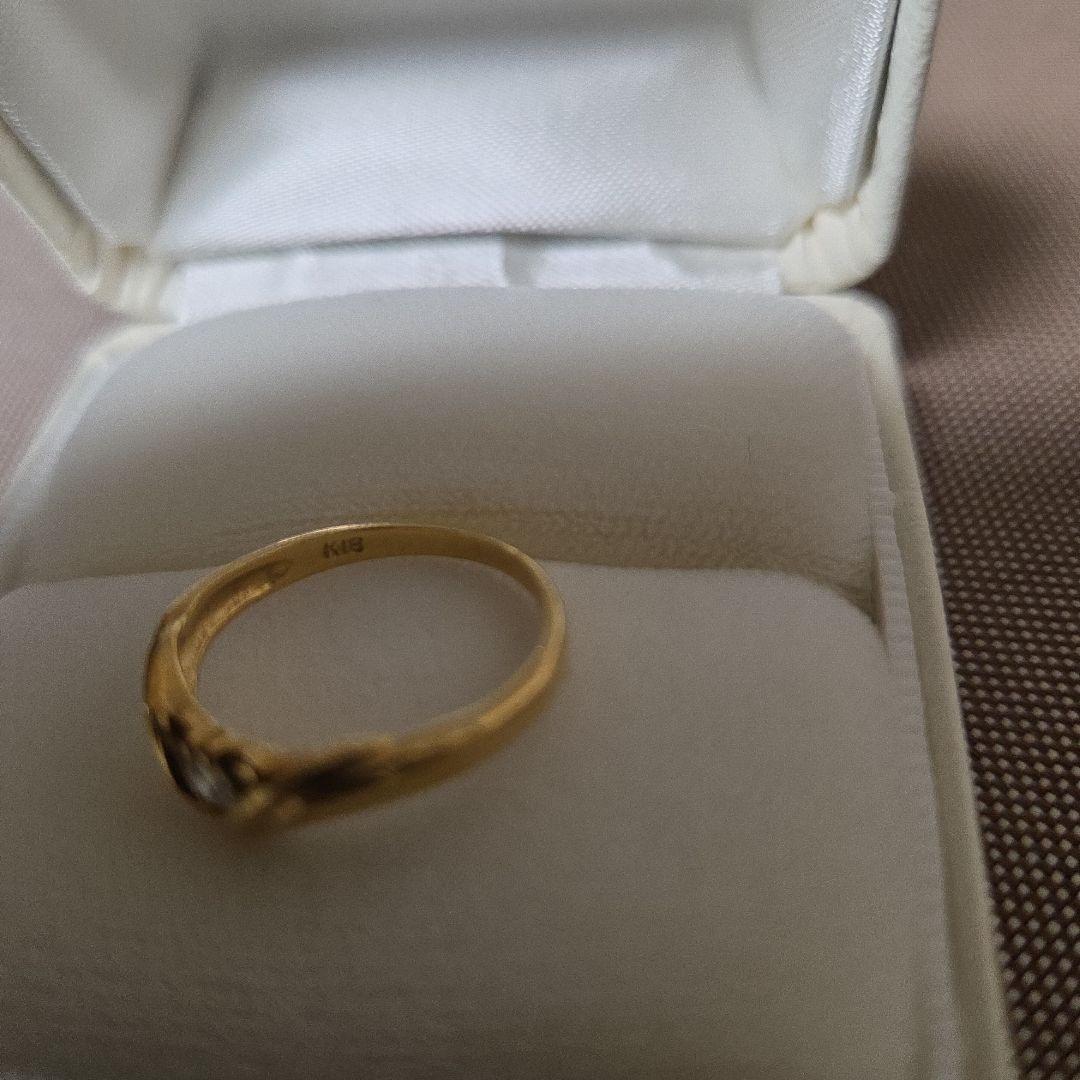 K18 総量2gダイアモンドゴールドリング