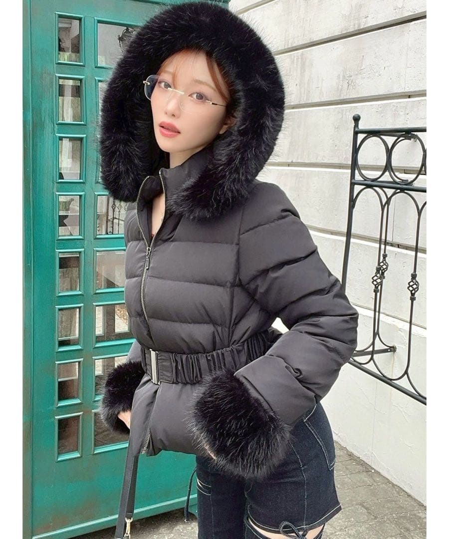 リゼクシーショートダウンジャケットブラック