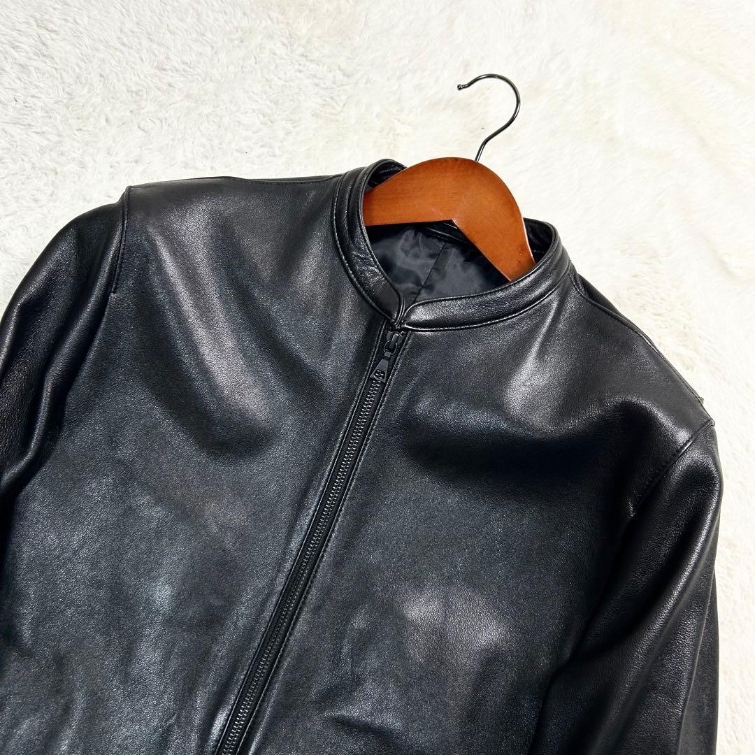極美品◆メンズメルローズ レザー シングルライダースジャケット ラムレザー 4