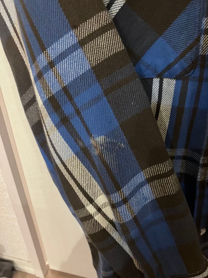 five brother ネルシャツ 青黒 チェック Lサイズ