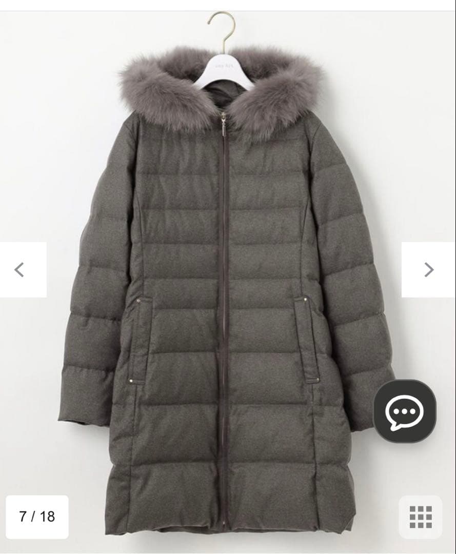 【撥水・洗える】リッチファーフードロング ダウン　anysis 新品タグなし