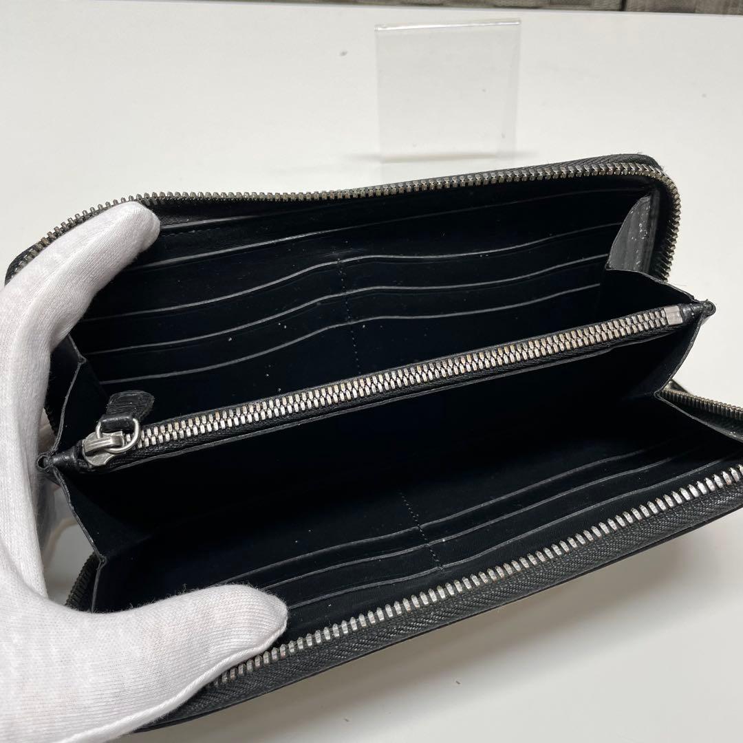 ピ*ク様 BERLUTI ブラウンレザー 長財布 カリグラフィー　ラウンドファス