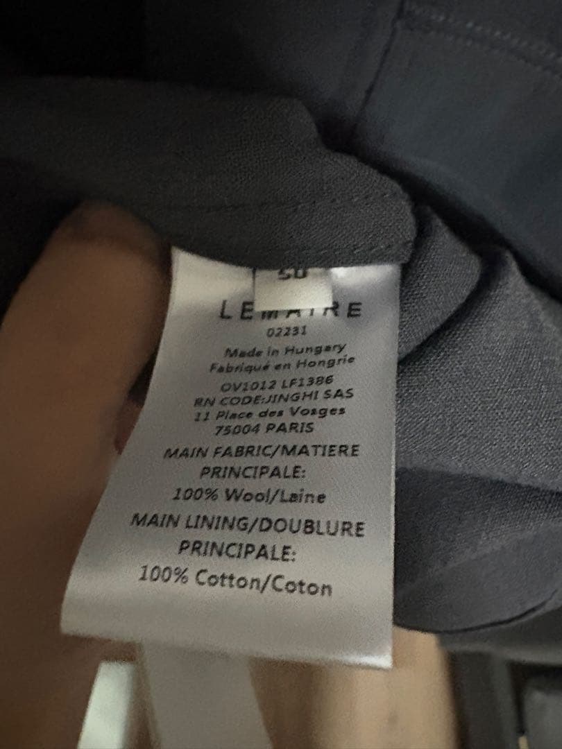 V*様 LEMAIRE グレー Light Tailored オーバーシャツ50