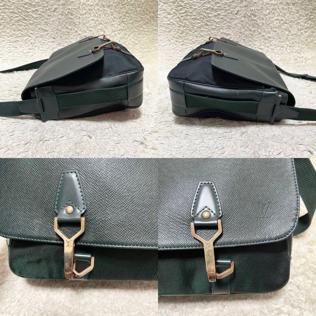 【良品】ルイヴィトン メッセンジャーバッグ　タイガ　デルスー　エピセア　ロゴ金具