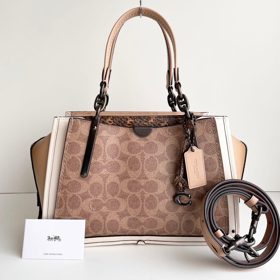 コーチ COACH ハンドバッグ ドリーマー シグネチャー パイソン 新品保管