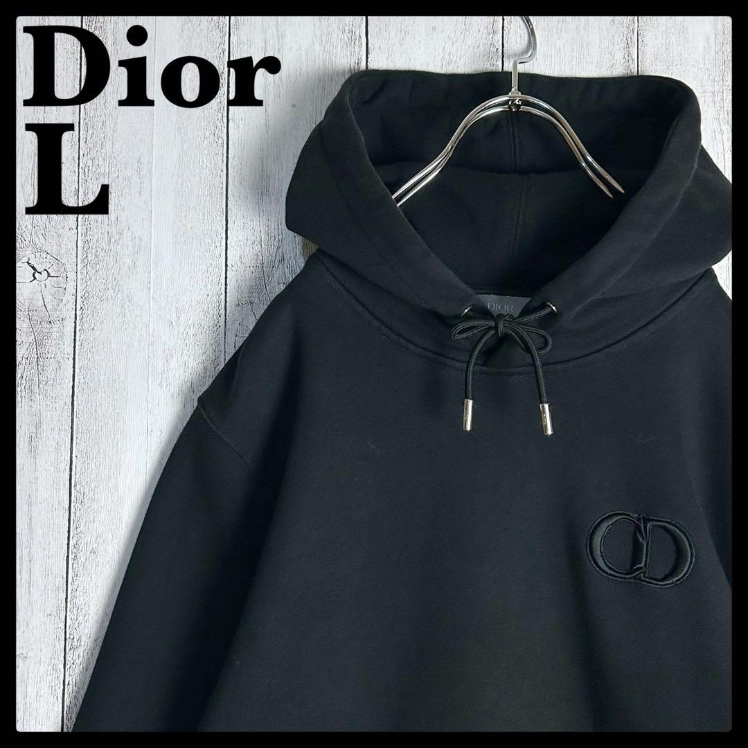 6041【美品・即完売デザイン】ディオール‪☆刺繍ロゴ入りパーカー CDロゴ
