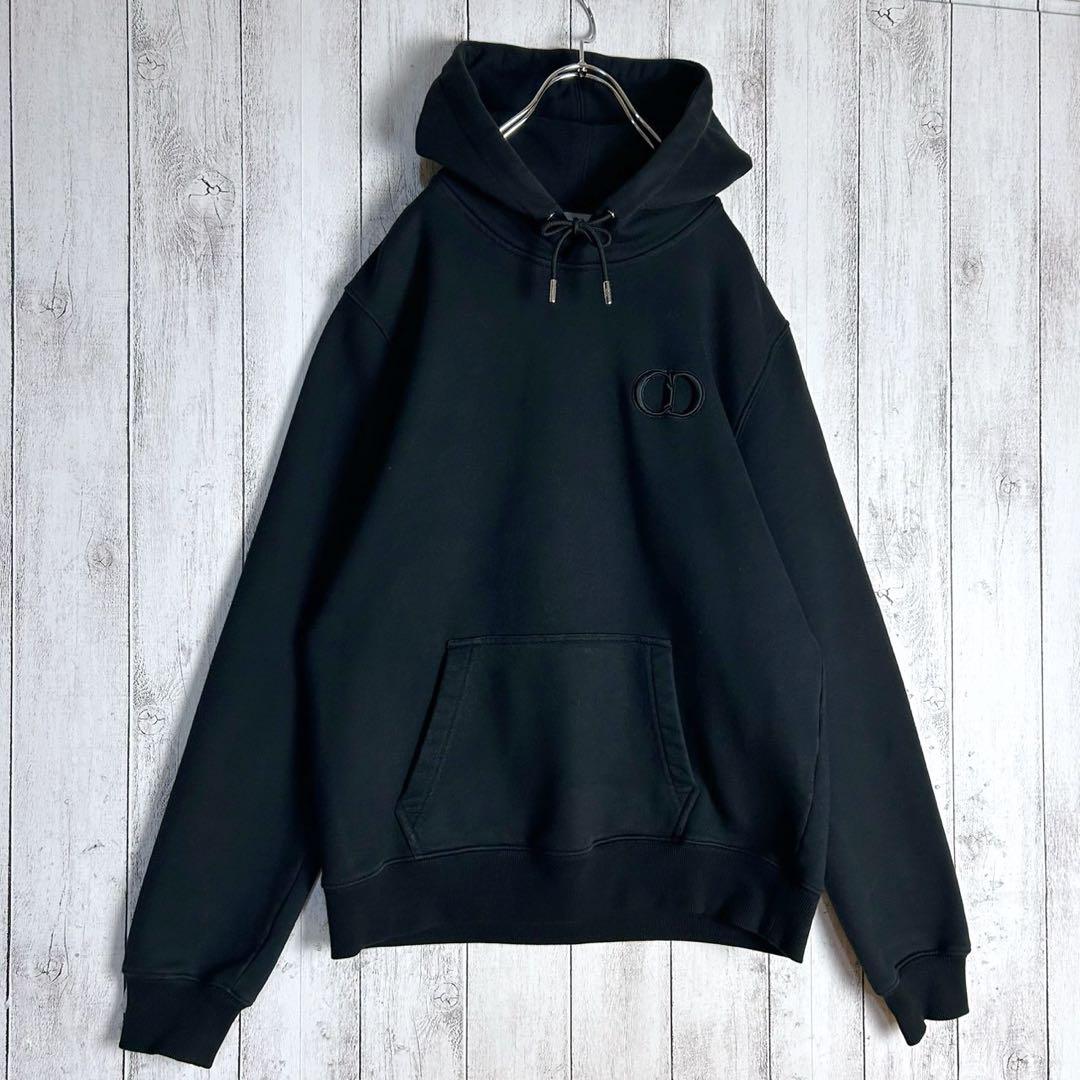 6041【美品・即完売デザイン】ディオール‪☆刺繍ロゴ入りパーカー CDロゴ