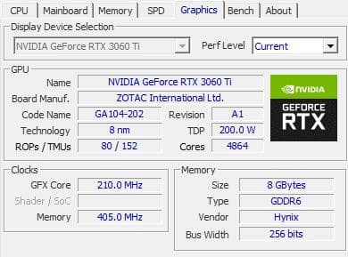 【動作確認済】NVIDIA GEFORCE RTX 3060ti 8GB