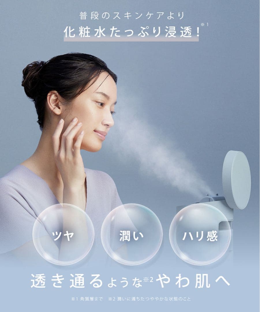 【新品、未使用】SALONIA ピュアブライトスチーマ　グレー