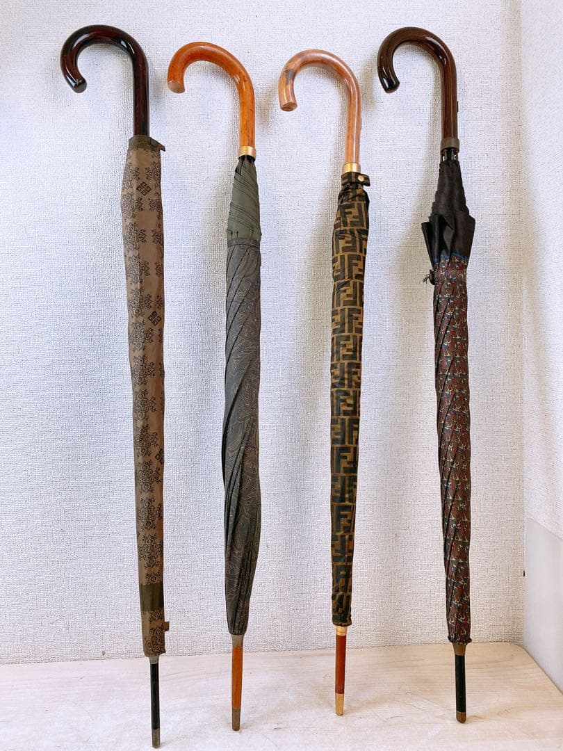 ア*イ様 ブランド長傘 4本まとめ FENDI ダンヒル ジバンシィ 紳士 メン