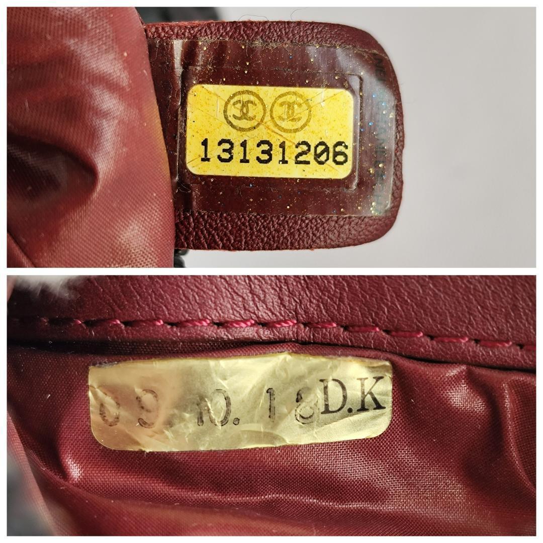 鑑定済良品シャネル コココクーン ナイロンポーチ 筒型 ポシェット 黒 13番台