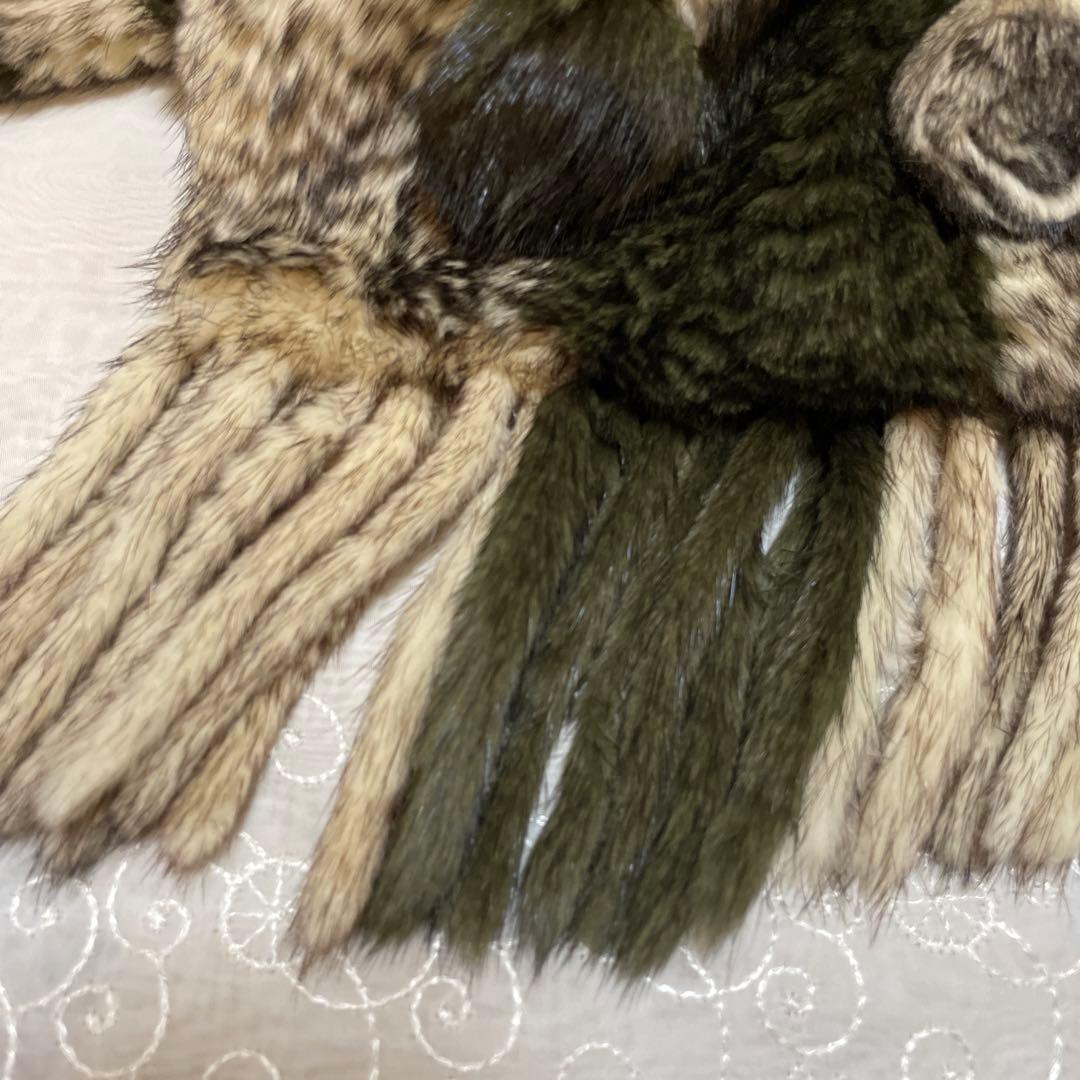 SAGA MINK ファー　毛皮　高級感　羽織り　マフラー　美品