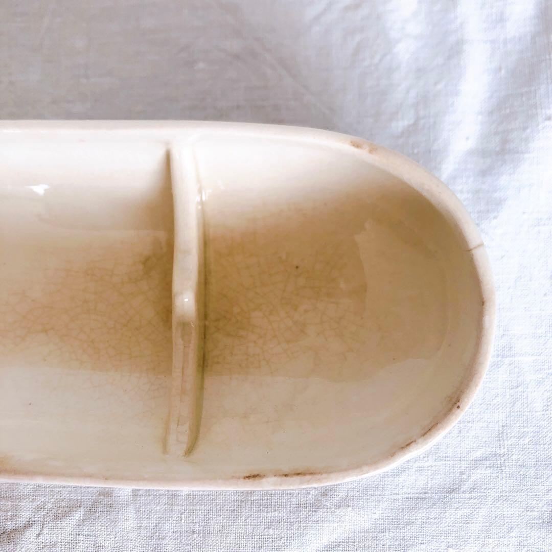 サルグミンヌ　陶器製　トゥースブラシケース　花柄　フランスアンティーク雑貨