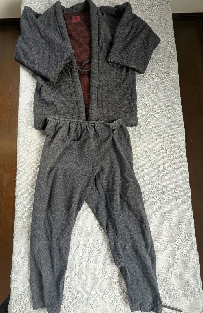 ダ*イ様 【うなぎの寝床×宮田織物】はんてん＆もんぺ2本 3点セット（訳あり・リ