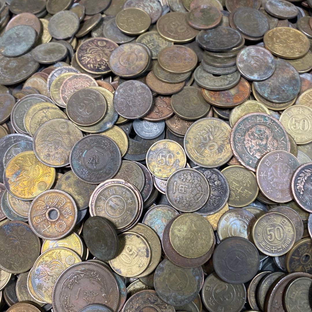 日本の古銭 明治 大正 昭和 レトロ まとめ売り 正味5.5kg NO.43