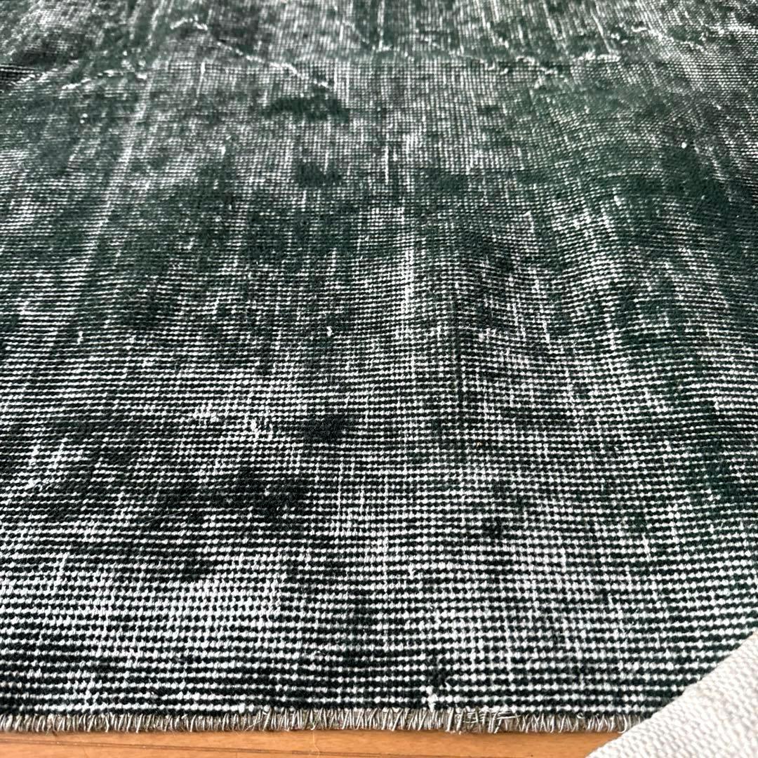 94.5×206ビリジアングリーン　ワンカラー　貴重トルコヴィンテージラグ