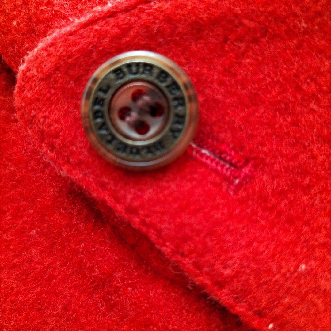 美品♡バーバリーブルーレーベル　ダッフルコートショート丈 ノバチェック 赤 40