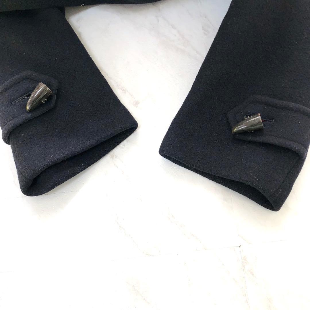 ✨美品✨バーバリー ダッフルコート ノバチェック ネイビー ウール Lサイズ