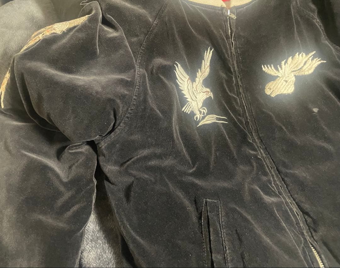 ヒューストン　別珍スカジャン　アラスカ　フェード