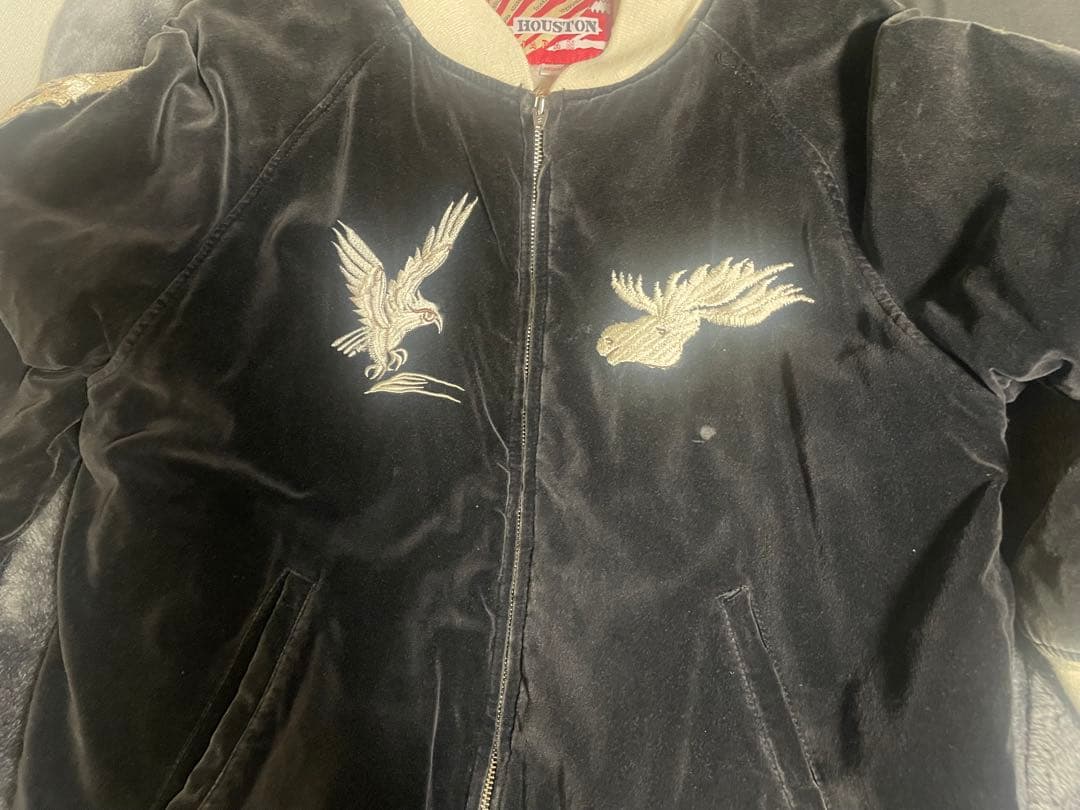 ヒューストン　別珍スカジャン　アラスカ　フェード