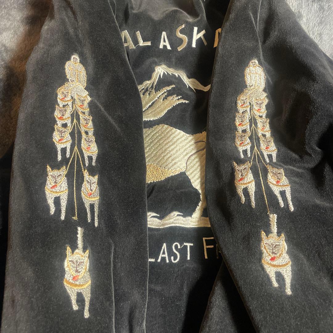 ヒューストン　別珍スカジャン　アラスカ　フェード