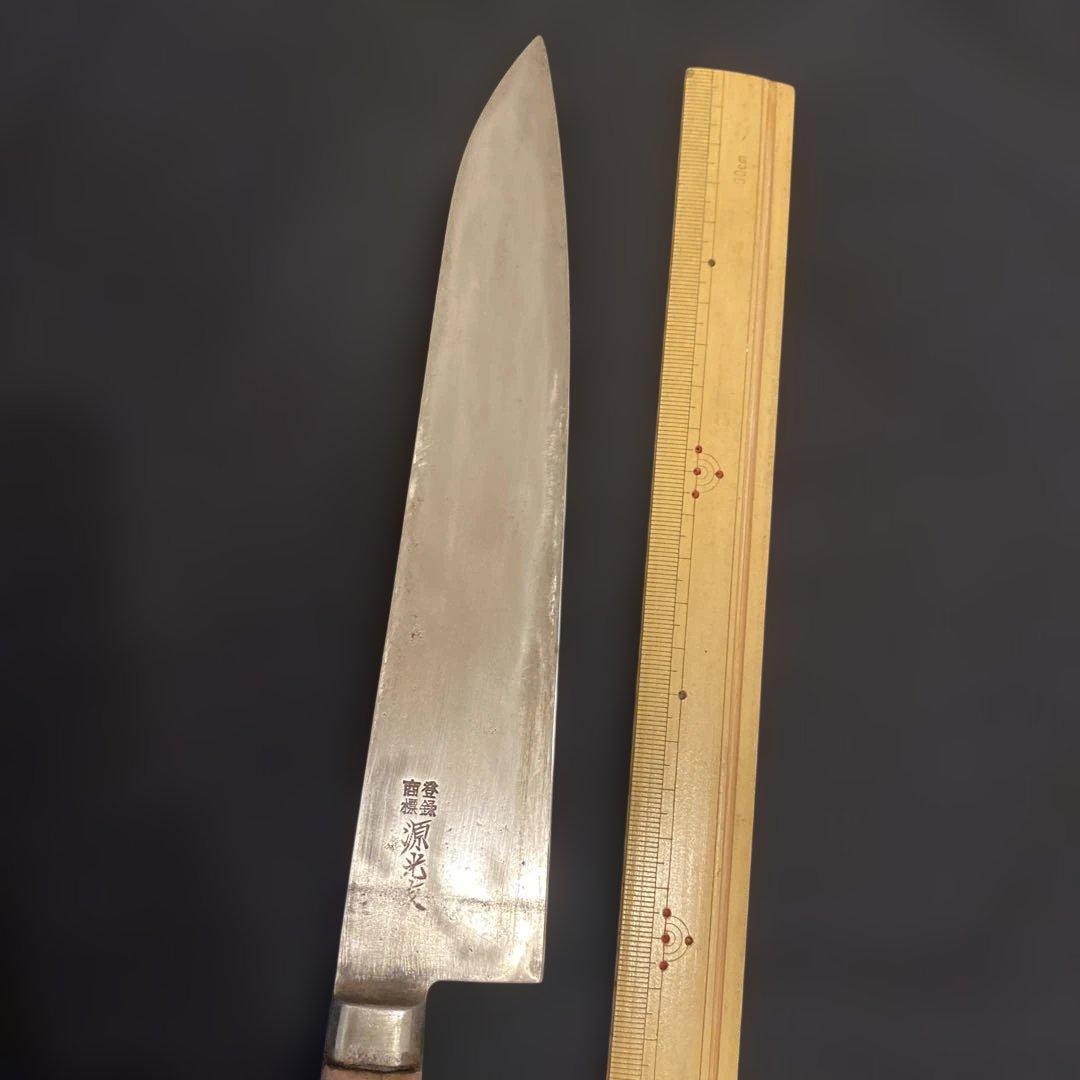 b*a様 【銘入】日本製 牛刀 直刃 木製ハンドル