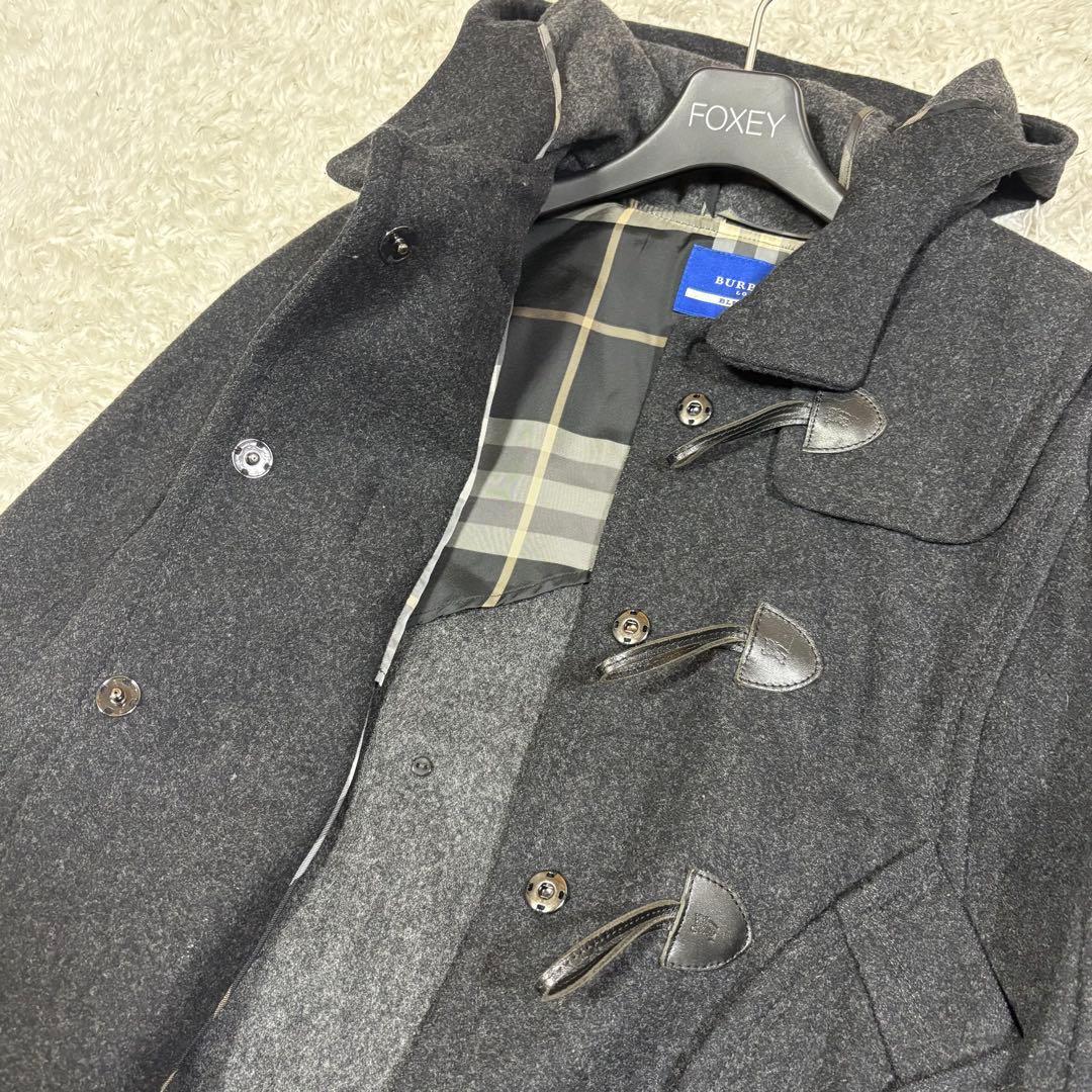 極美品✨ バーバリーブルーレーベル ショート　ダッフルコート チェックY2K