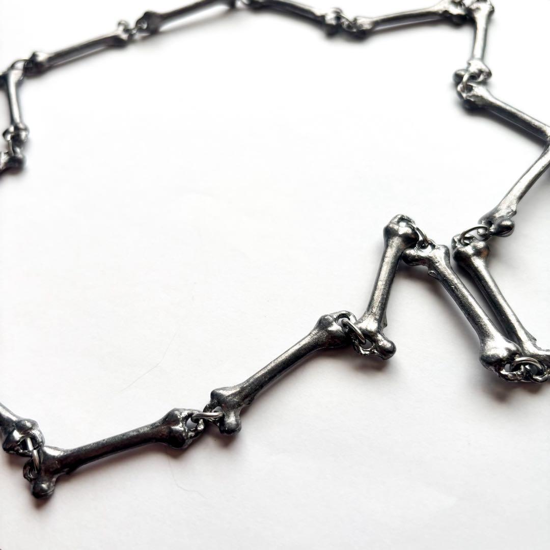 80s CHICANO silver チカーノジュエリー　ボーンネックレス