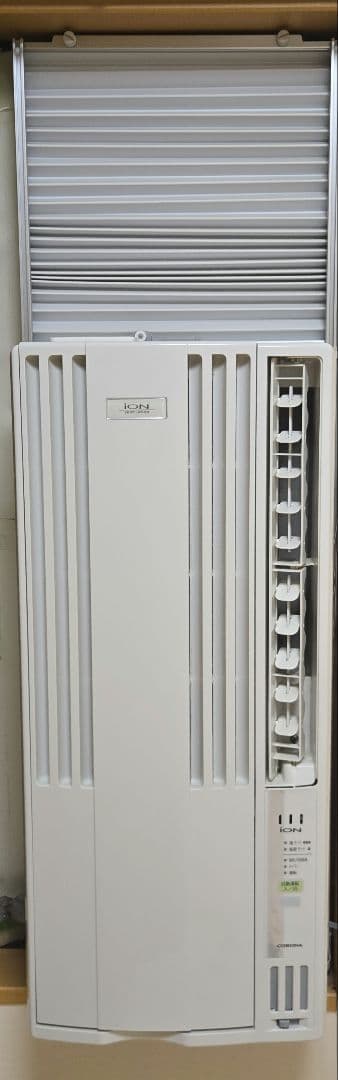 コロナ　窓用エアコン　CW-FA1622R(2022年製) 取付枠付き