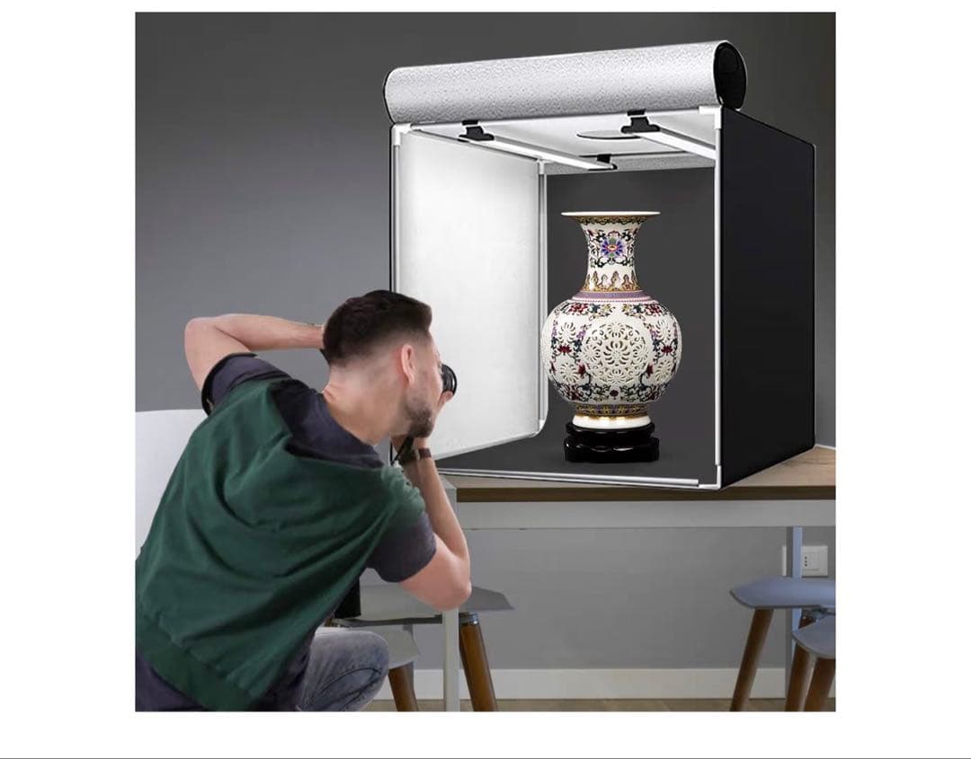 撮影キット SAMTIAN 83cm 大型 撮影ボックス 背景 シート