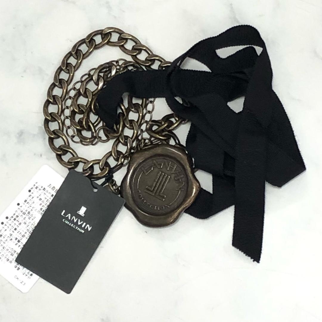 新品タグ＆値札付★3.6万 ランバンチェーンベルト ブラウン＆ブラック 個性的！