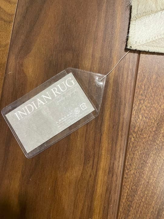 【新品】INDIANRUG　200×200　牛革　ラグ　マット　ヘリンボーン