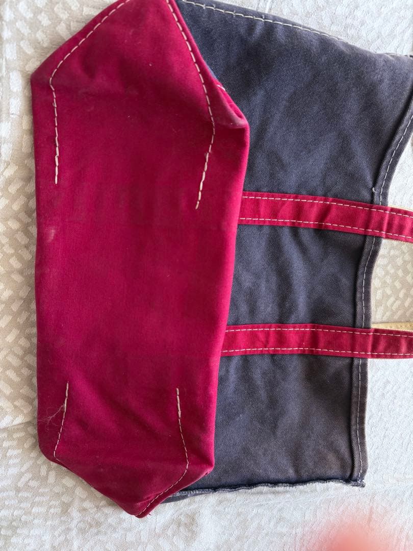 90s L.L. Bean トート バッグ 青赤ヴィンテージTOTE