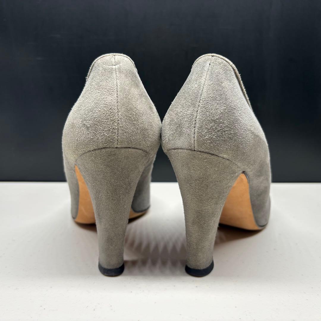 美品■MANOLO BLAHNIK【23.5】パンプス スエード グレー