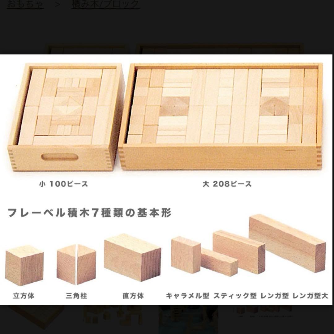 美品 デュシマ社　フレーベル積み木　大　208ピース　Dusyma 知育玩具