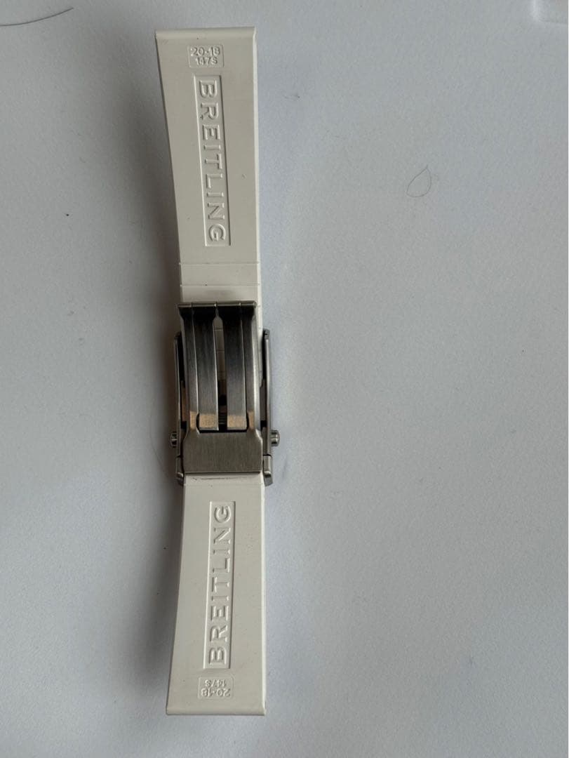 BREITLING ブライトリング 純正Dバックル＋純正ホワイトラバーベルト