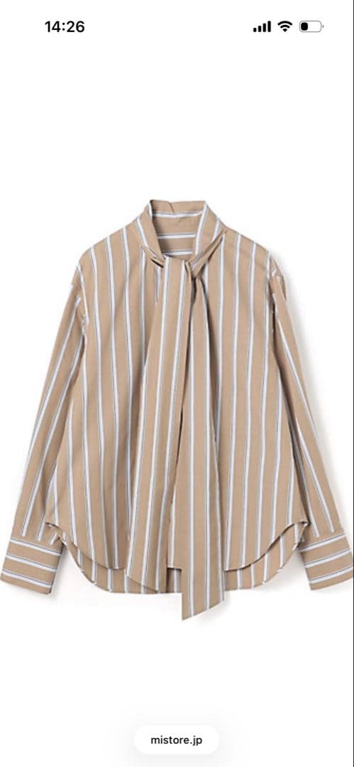 ファインブロードボウタイブラウス　トゥモローランド