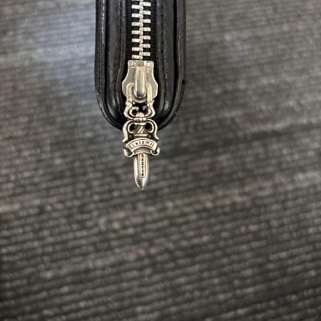 クロムハーツ REC F ZIP レザープレート RINKAN 黒レザー長財布