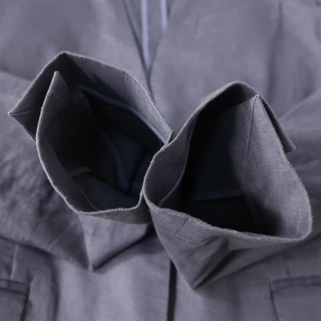 セオリー ECO CRUNCH セットアップ ノーカラージャケット パンツ 紺