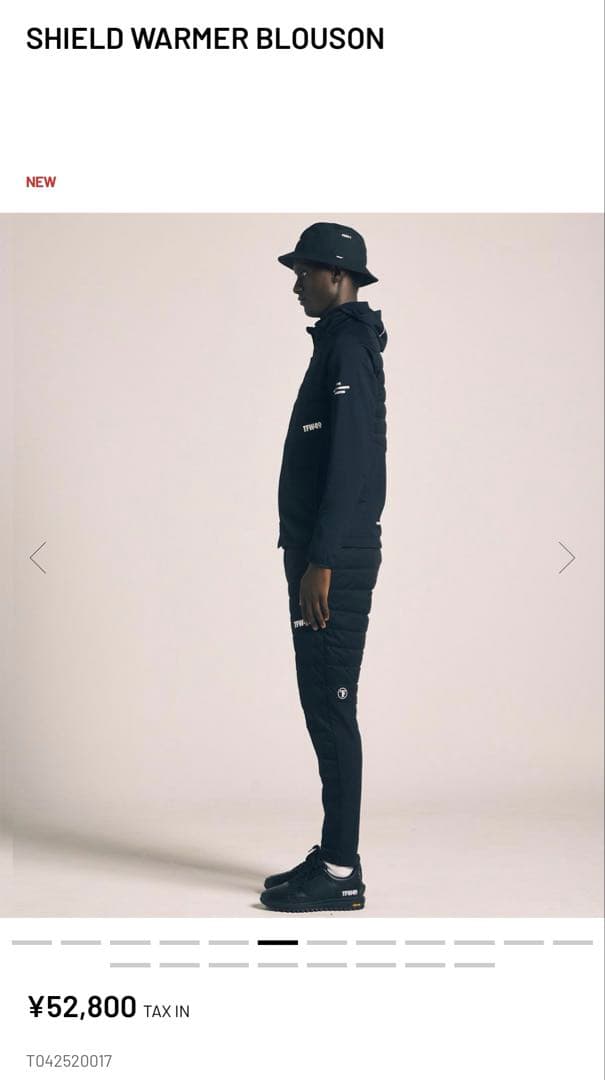 r*9様 TFW49 SHIELD WARMER BLOUSON 黒　Lサイズ