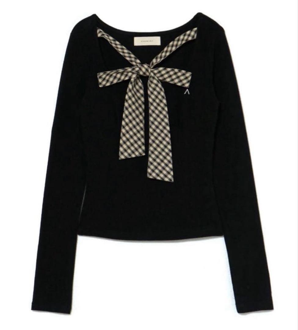 Ami ribbon check tops andmary アンドマリー