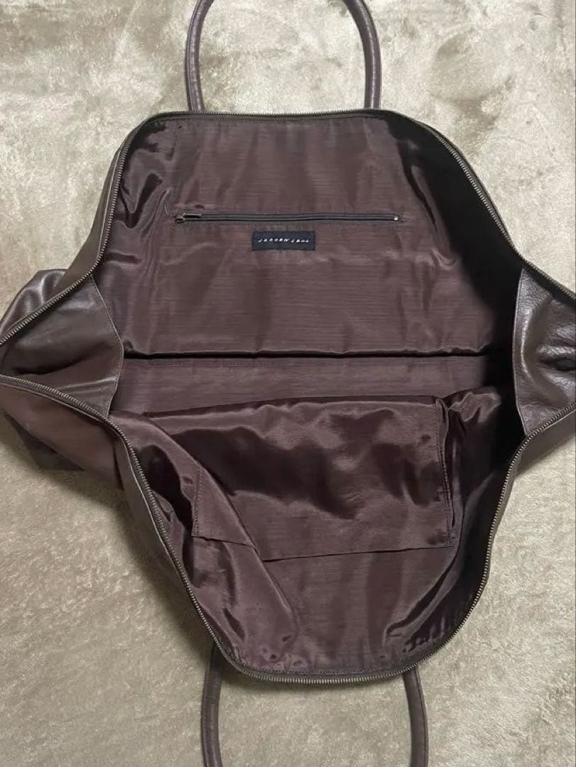 ヨーガンレール　ボストンバッグ　本革　ダークブラウン　ビジネスバッグ　旅行バッグ