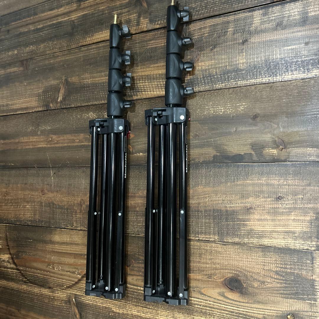 Manfrottoライトスタンド1051JBAC２セット スナップティルトヘッド