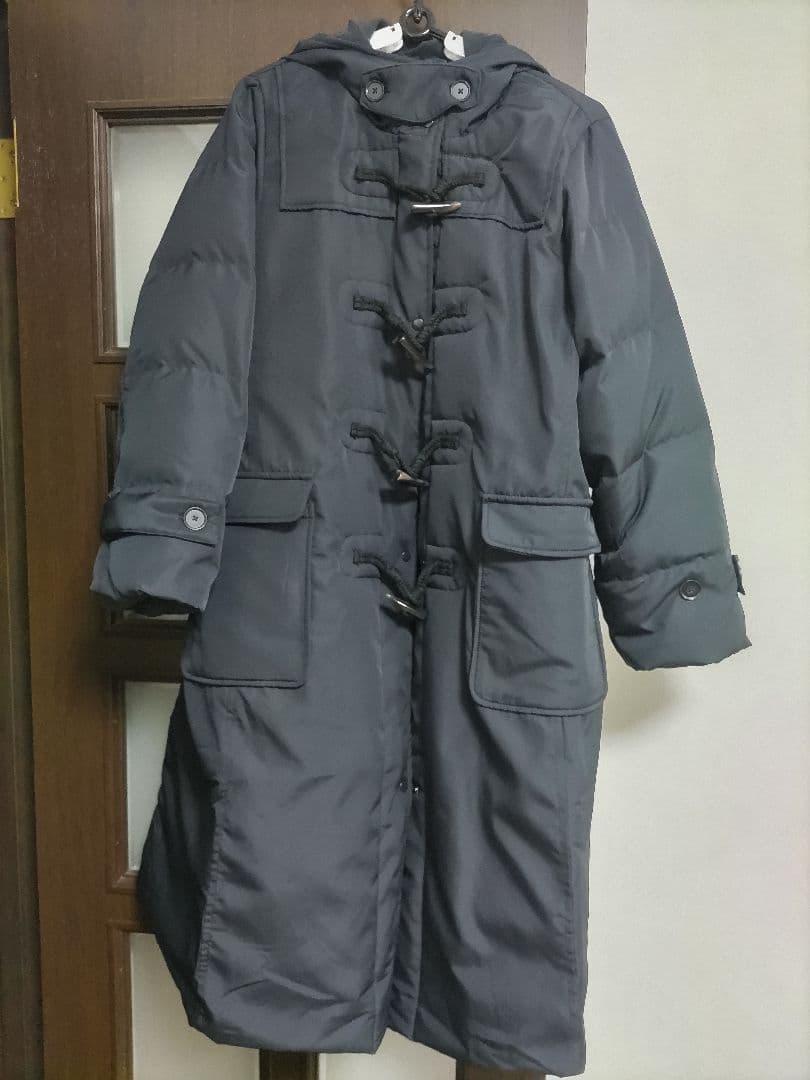 フェリシモ くぼっち ダッフル ダウンコート 撥水 ネイビー