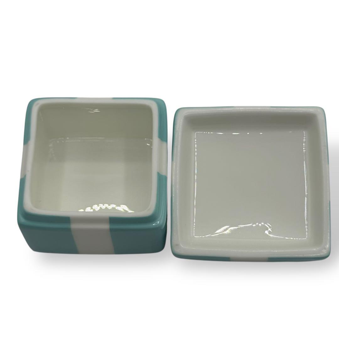 新品未使用　ティファニー　ミニブルーボウボックス　小物入れ　リボン　陶器