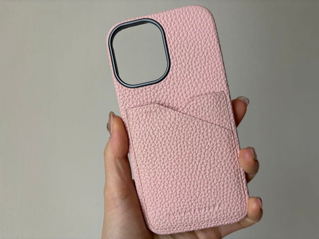 BONAVENTURA iPhone16レザースマホケースピンク