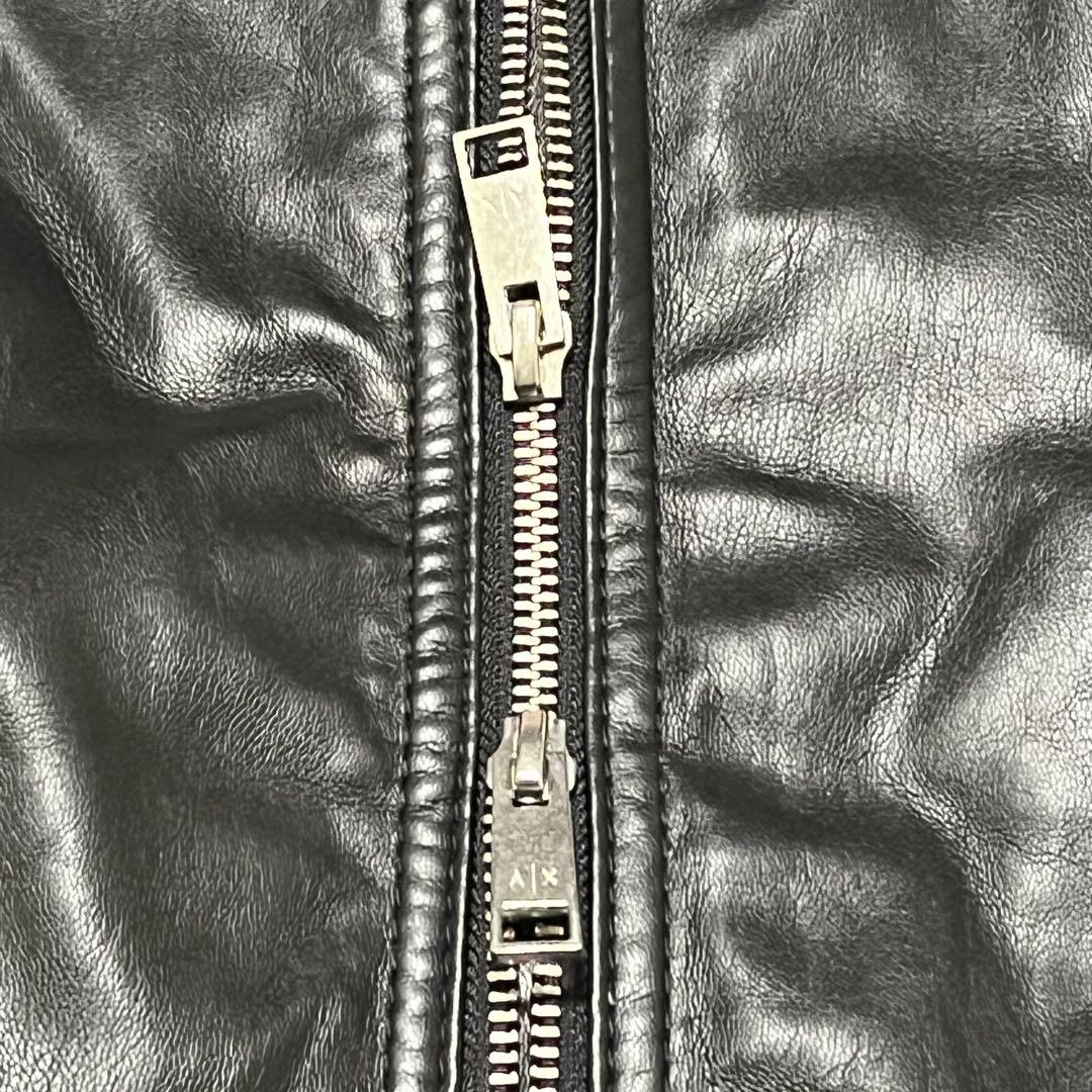 ✨未使用級✨ ARMANI EXCHANGE フェイクレザー ジャケット M