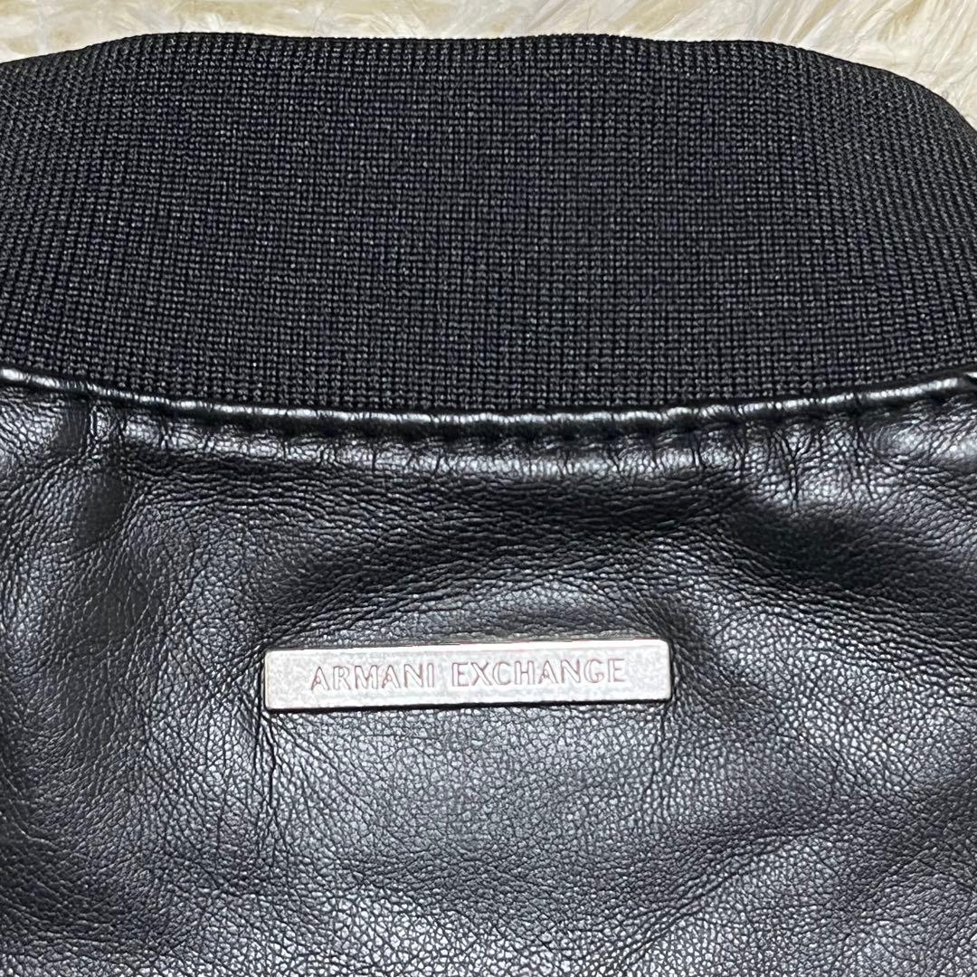 ✨未使用級✨ ARMANI EXCHANGE フェイクレザー ジャケット M