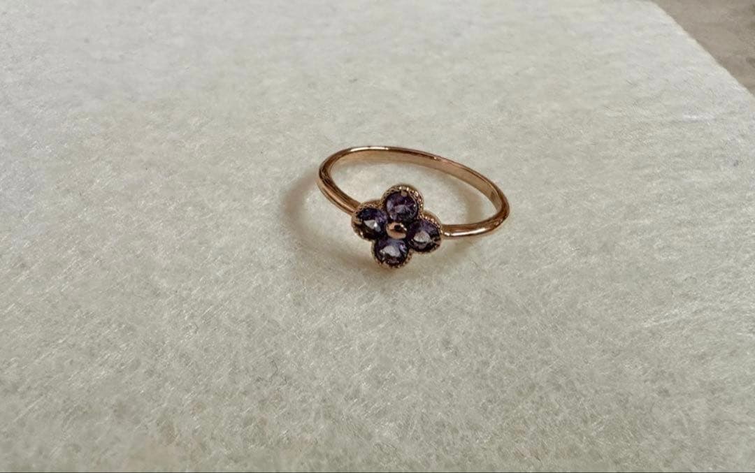 【美品】bizoux K18 アナイス タンザナイト(ラベンダーカラー)